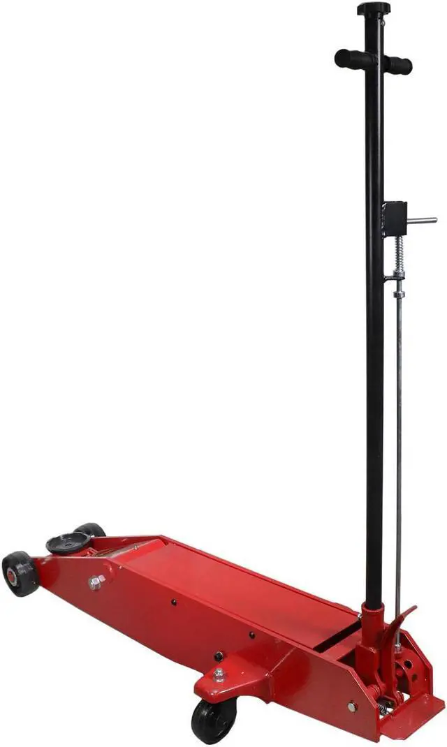 Alt view image 3 of 7 - Dragway Tools 10 Ton (20,000 lb) Hydraulic Long Frame Floor Jack with 3 Position Locking T-Handle and Foot Pedal