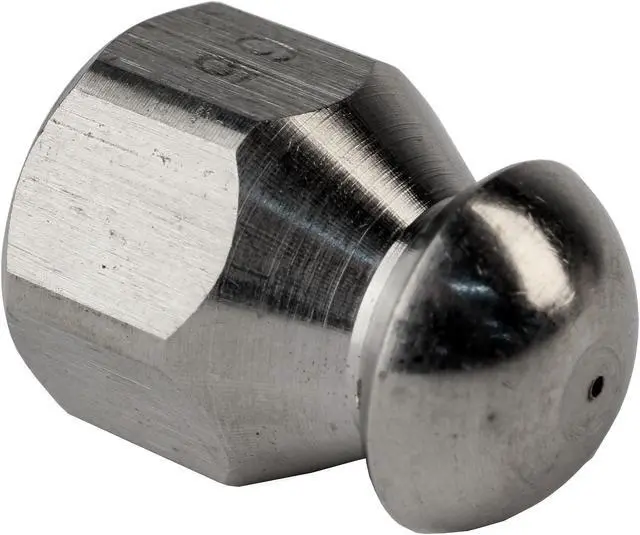 Alt view image 4 of 6 - Schieffer 1/4in. x 50ft. 4400 PSI Thermoplastic Sewer Jetter Hose & 6.5 Orifice Button Nose Nozzle