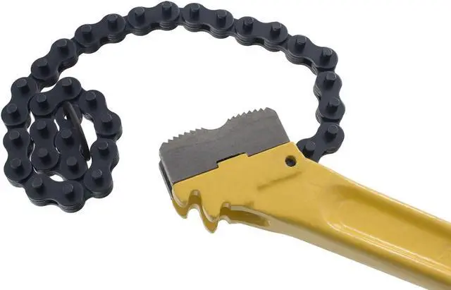 Alt view image 2 of 5 - Steel Dragon Tools® 14"  Chain Pipe Wrench 31315 C14 6" Max Capacity 18" Chain
