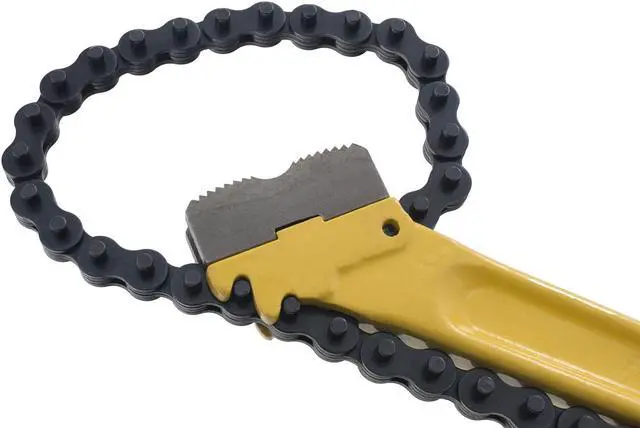 Alt view image 3 of 5 - Steel Dragon Tools® 14"  Chain Pipe Wrench 31315 C14 6" Max Capacity 18" Chain