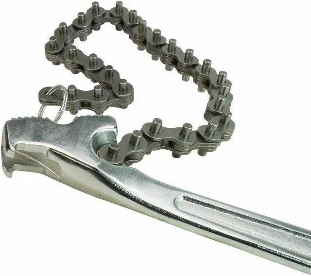 Alt view image 2 of 5 - Steel Dragon Tools® 12" Steel Chain Pipe Wrench fits 40222 16" Chain 4" Capacity