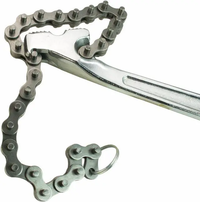Alt view image 3 of 5 - Steel Dragon Tools® 12" Steel Chain Pipe Wrench fits 40222 16" Chain 4" Capacity