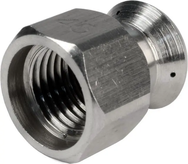 Alt view image 6 of 6 - Schieffer 1/4in. x 100ft. 4400 PSI Thermoplastic Sewer Jetter Hose & 4.5 Orifice Button Nose Nozzle