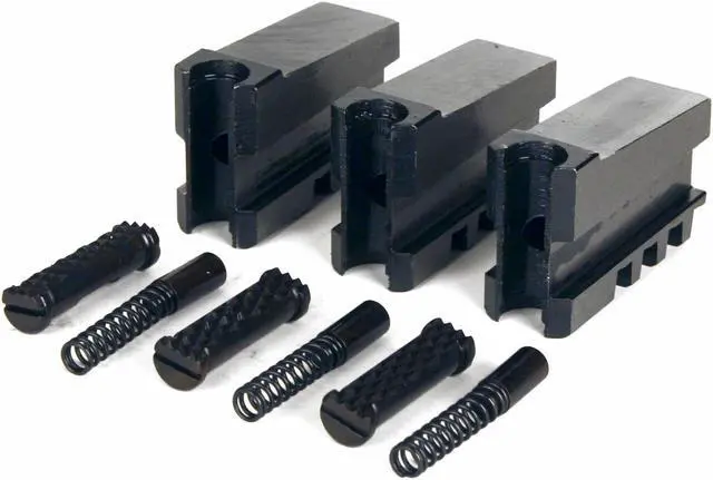 Alt view image 2 of 7 - Steel Dragon Tools® 44090 Chuck Jaws with 44715 Inserts fit RIDGID® 300 Pipe Threading Machines