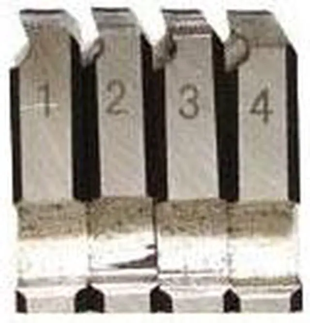 Alt view image 4 of 4 - Steel Dragon Tools® 37880 1in. 12-R Right Hand HSS Pipe Dies compatible with RIDGID® 37400 Die Head Ratchet Threader