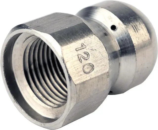 Alt view image 5 of 6 - Schieffer 3/8in. x 100ft. 4000 PSI Thermoplastic Sewer Jetter Hose & 12.0 Orifice Button Nose Nozzle