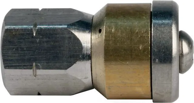 Alt view image 5 of 7 - Schieffer 1/4in. x 200ft. 4400 PSI Thermoplastic Sewer Jetter Hose & 5.5 Orifice Button Nose and 5.5 Rotating Nozzles