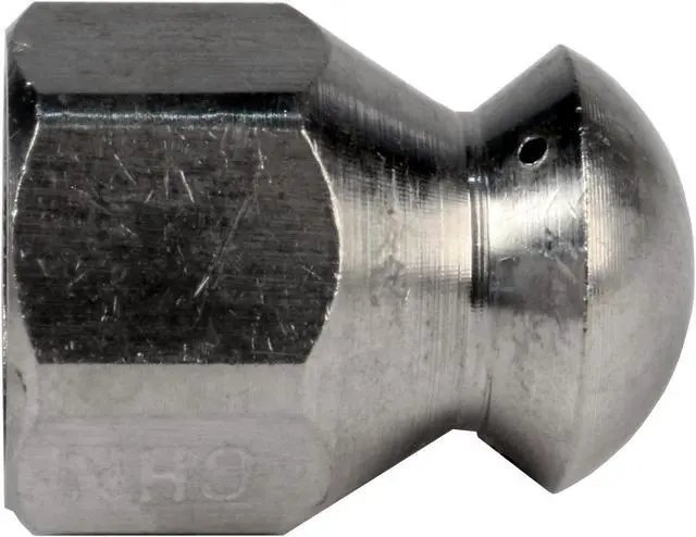 Alt view image 5 of 6 - Schieffer 1/4in. x 200ft. 4400 PSI Thermoplastic Sewer Jetter Hose & 8.0 Orifice Button Nose Nozzle