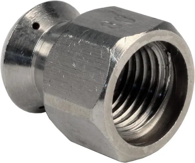 Alt view image 6 of 6 - Schieffer 1/4in. x 200ft. 4400 PSI Thermoplastic Sewer Jetter Hose & 8.0 Orifice Button Nose Nozzle