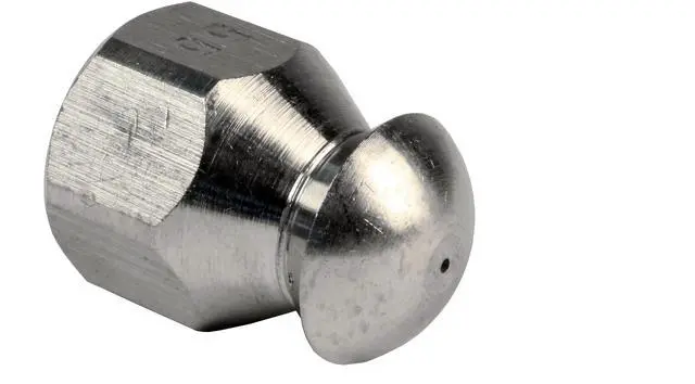 Alt view image 4 of 6 - Schieffer 1/4in. x 200ft. 4400 PSI Thermoplastic Sewer Jetter Hose & 5.5 Orifice Button Nose Nozzle