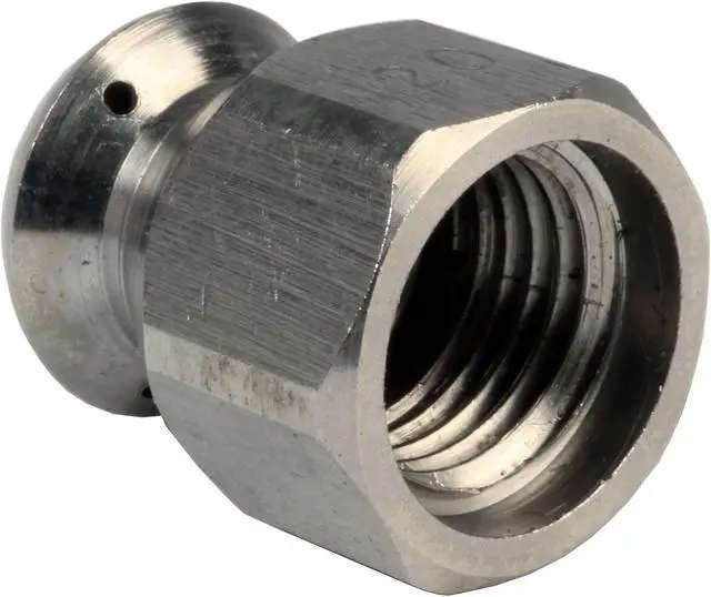 Alt view image 6 of 6 - Schieffer 1/4in. x 100ft. 4400 PSI Thermoplastic Sewer Jetter Hose & 12.0 Orifice Button Nose Nozzle