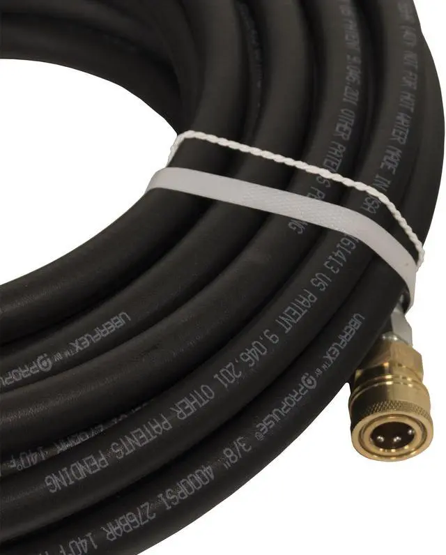 Alt view image 2 of 3 - Propulse® 4000 PSI 3/8" x 100' Uberflex Non Marking Pressure Washer Hose with Couplers
