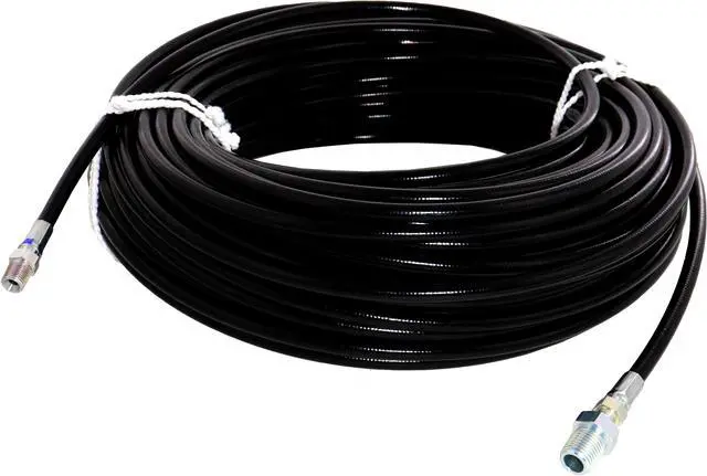 Alt view image 4 of 7 - Scheiffer Sewer Jetting Kit - Foot Control Valve Hose Reel 1/8" x 150' Sewer Jetting Hose Button Nose and Rotating Nozzles