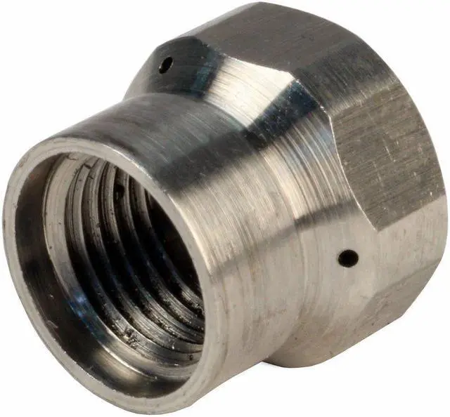 Alt view image 3 of 3 - Erie Tools Button Nose 1/8-inch Drain Cleaning Nozzle 5.5 Orifice 5500 PSI Stainless Steel for Sewer Pipe Water Jetter