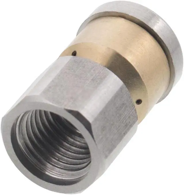 Alt view image 3 of 3 - Erie Tools Rotating 1/4-inch Drain Cleaning Nozzle 5.0 Orifice 4000 PSI Stainless Steel for Sewer Pipe Water Jetter