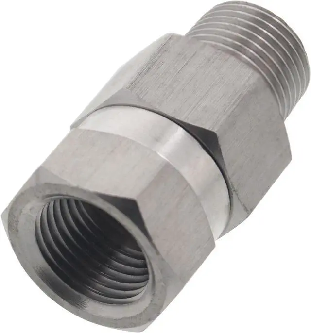 Main image of 25 Erie Tools Stainless Steel Pressure Washer Swivel Coupler 3/8in. Male to Female NPT 3200 PSI