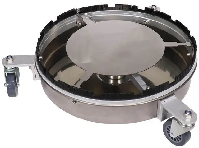 Alt view image 3 of 6 - Erie Tools 15 Stainless Steel Reversible Flipping Surface Cleaner W/ Rotating Detachable Wheels