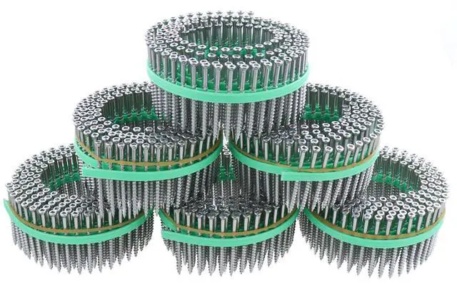 Main image of MURO® #8 x 2-1/2" Coarse Thread Trim Head #2 Square Drive Sharp Point Screw Tip, Stainless Steel (Type 305) Coating- Coil 900 pc for Decking