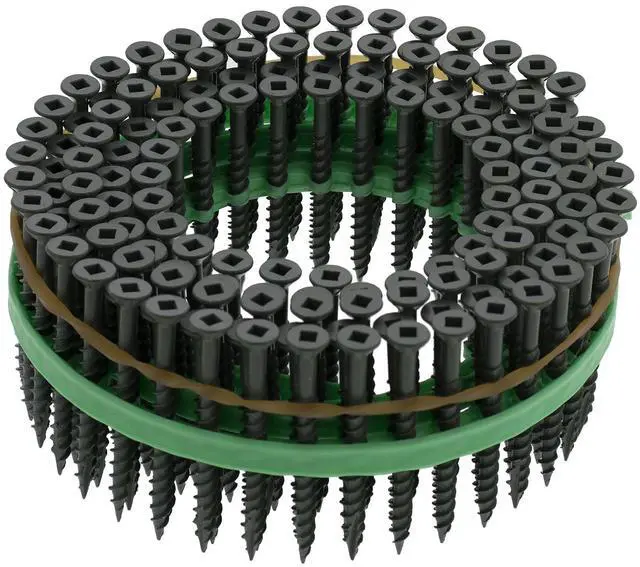 Alt view image 2 of 2 - MURO® Green Epoxy Shield Guard Coated #8 x 2" Square Flathead Exterior Deck Screws for Speed Driver