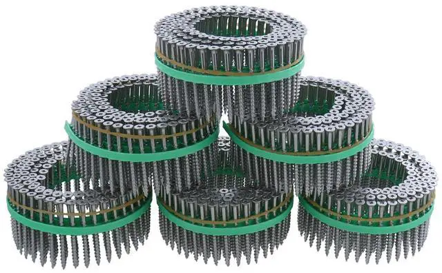 Main image of MURO® #8 x 2-1/2" Twinfast Coarse Thread Bugle Head #2 Square Drive T17 Sharp Point Screw Tip, Stainless Steel (Type 305) Coating- Coil 1800 pc for Wood to Wood