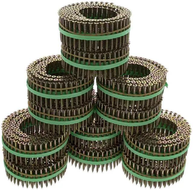 Main image of MURO® #8 x 2" Yellow Zinc Square Drive Flathead Twin Thread Wood Screws for Speed Driver