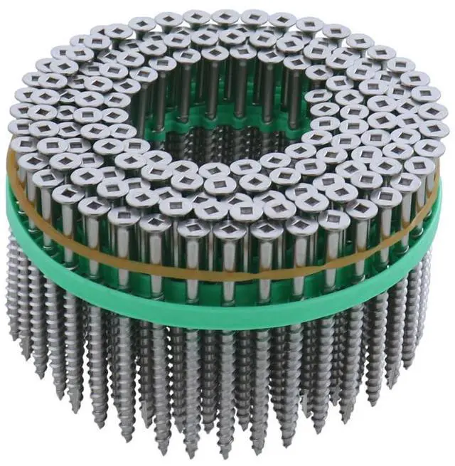 Alt view image 2 of 2 - MURO® #10 x 3" Twinfast Coarse Thread Bugle Head #2 Square Drive Sharp Point Screw Tip, Stainless Steel (Type 316) Coating- Coil 900 pc for Wood to Wood