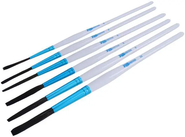 Alt view image 3 of 4 - Andrew Mack Tilly Quill Series Synthetic Hair Pinstriping Paint Brushes Hanson Mack Set of 6 Sizes 0,2,4,6,8, and 10