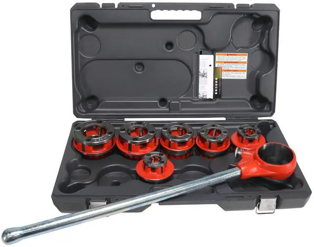 Alt view image 6 of 6 - RIDGID 36475 1/2" to 2" Manual Ratchet NPT Pipe Threader Kit, 6 Die Heads,