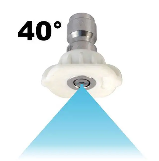 Alt view image 3 of 4 - (100) Erie Tools 3.0 Stainless Steel Orifice 40 Degree 1/4in. Quick Connect 4000 PSI High Pressure Washer Spray Nozzle Tips