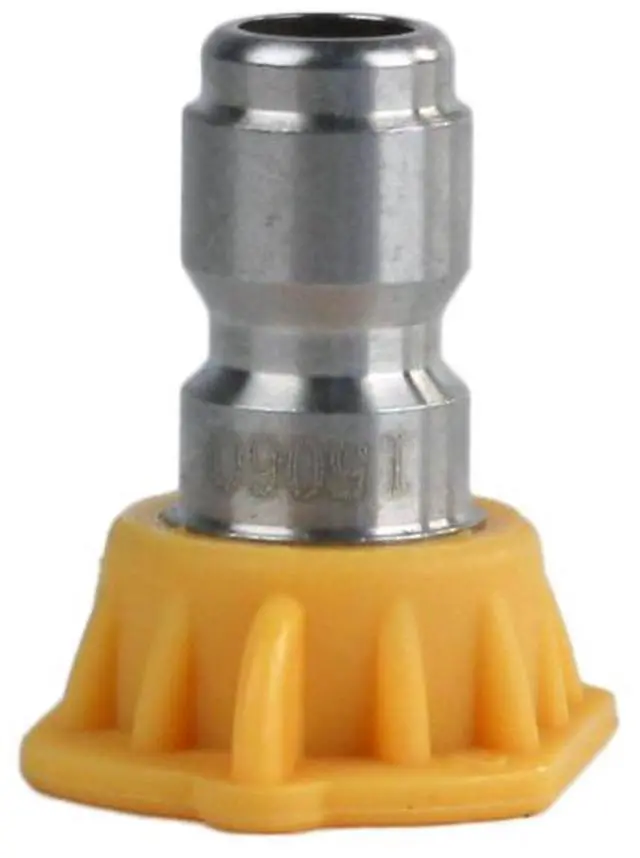 Alt view image 2 of 4 - (100) Erie Tools 3.5 Stainless Steel Orifice 15 Degree 1/4in. Quick Connect 4000 PSI High Pressure Washer Spray Nozzle Tips