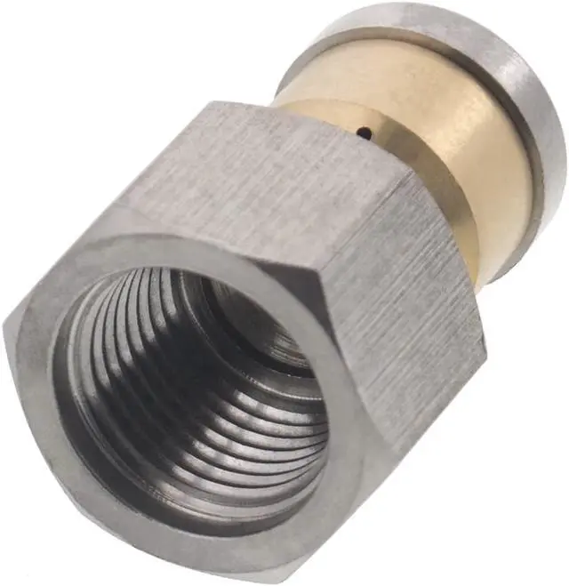 Alt view image 3 of 3 - Erie Tools Rotating 3/8" Drain Cleaning Nozzle 6.0 Orifice 4000 PSI Stainless Steel for Sewer Pipe Water Jetter