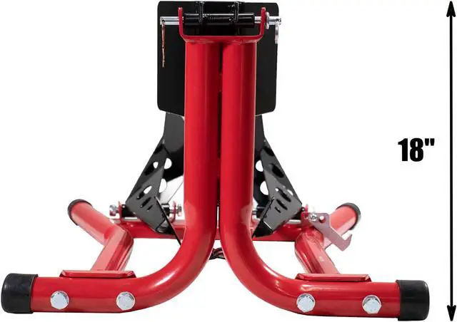 Alt view image 5 of 7 - Dragway Tools 1500 lb Fixed Motorcycle Front Wheel Chock fits Sport Bikes & Road Cruisers
