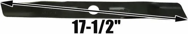 Alt view image 4 of 7 - 9 USA Mower Blades BD18BP Low Lift Mulching Blade Replaces Black & Decker 90548199 Length 17 1/2 in. Width 1-3/4 in. Thickness .150 in. Center Hole 1 in.