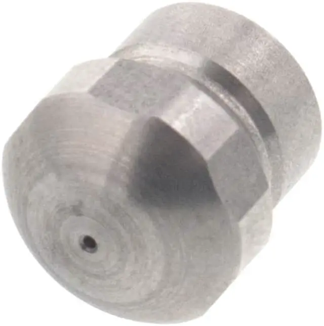 Alt view image 3 of 3 - Erie Tools Button Nose 1/8" Drain Cleaning Nozzle 4.0 Orifice 5500 PSI Stainless Steel for Sewer Pipe Water Jetter