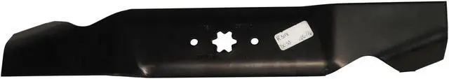 Alt view image 4 of 6 - 3 USA Mower Blades® MTR6771BP Notched High-Lift for Cub Cadet 742-0677 942-0677 OCC-742-0677 MTD 490-110-M117 Length 18-1/2 in. Width 3 in. Thickness .204 in. Center Hole 6 Point Star 54 in. Deck