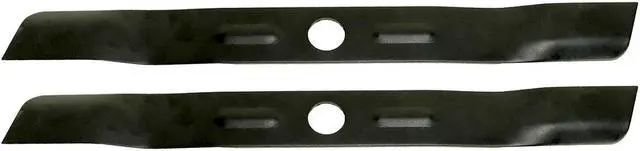 Main image of 2 USA Mower Blades BD18BP Low Lift Mulching Blade Replaces Black & Decker 90548199 Length 17 1/2 in. Width 1-3/4 in. Thickness .150 in. Center Hole 1 in.