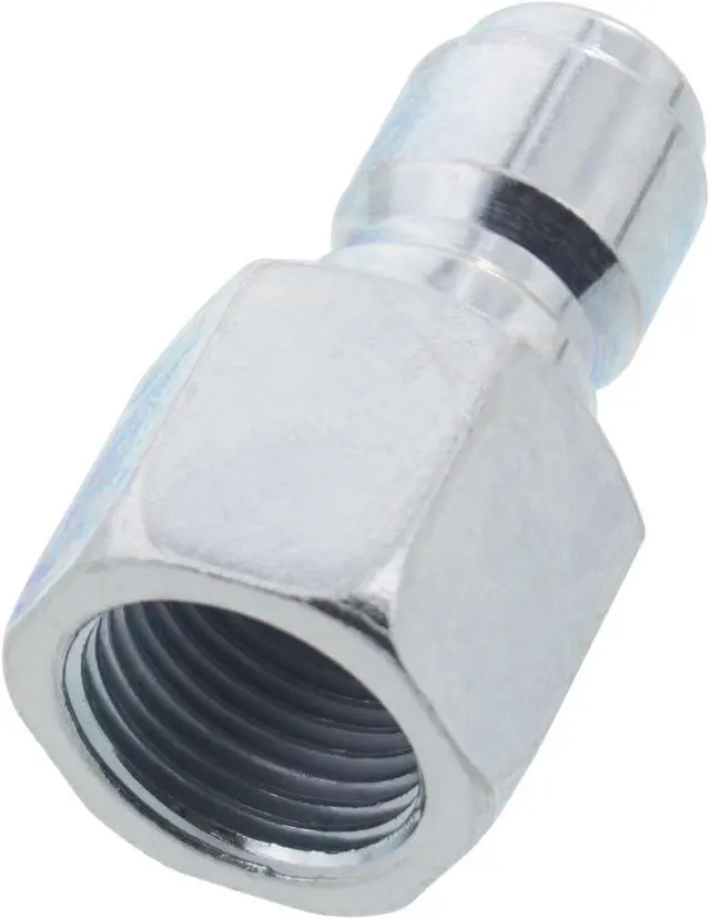 Alt view image 2 of 2 - Erie Tools Pressure Washer 3/8in. Female NPT to Quick Connect Plug Zinc Plated Coupler High Temp 4000 PSI 10.5 GPM