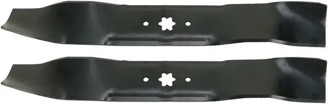 Main image of 2 USA Mower Blades MTD610MBP Extra High-Lift Mulching Blade for MTD 4720610 490-110-M114 7420610 742-0610A Length 19-5/16 in. Width 2-3/4 in. Thickness .150 in. Center Hole 6 Point Star 38 in. Deck