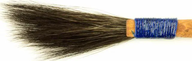 Alt view image 3 of 3 - The Original Mack Sword Striping Size 000 Series 10 Blue Squirrel Hair Pinstriping Paint Brush 3/16" Head Width