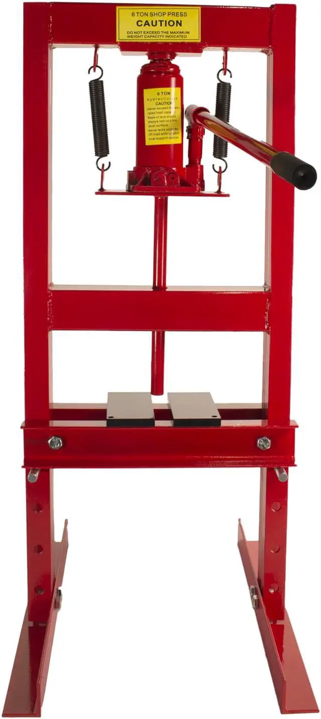 Alt view image 3 of 7 - Dragway Tools 6-Ton Hydraulic Shop Press Benchtop with Plates H Frame Jack Stand