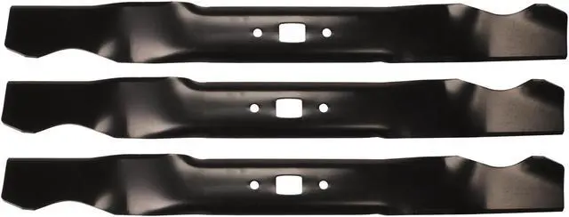 Main image of 3 USA Mower Blades MTD941BP Medium Lift for MTD® Troy Bilt® 1002810 490-100-M084 742-04276 742-04276S 742-0741 Length 21 in. Width 2-1/4 in. Thickness .134 in. Center Hole Rectangular 21 in. Deck