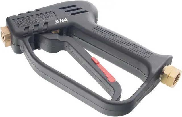Main image of 25 Erie Tools 4000 PSI Pressure Washer Gun 3/8in. Inlet 1/4in. Female Outlet 7 GPM Replacement Gun with Trigger Lock Hi Temp Application