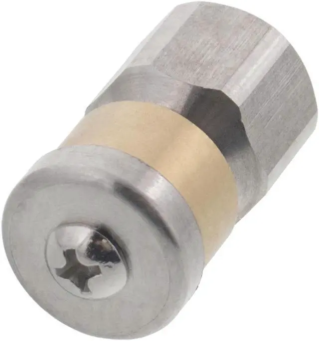 Alt view image 2 of 3 - Erie Tools Rotating 1/4" Drain Cleaning Nozzle 7.0 Orifice 4000 PSI Stainless Steel for Sewer Pipe Water Jetter