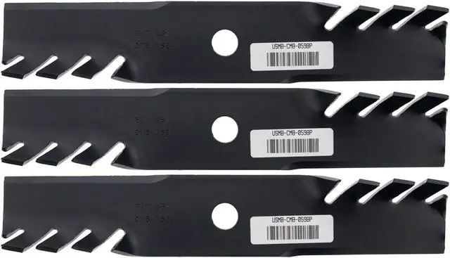Main image of 3 USA Mower Blades® Toothed for Toro® 109-6872, 103-6381, 48" Deck
