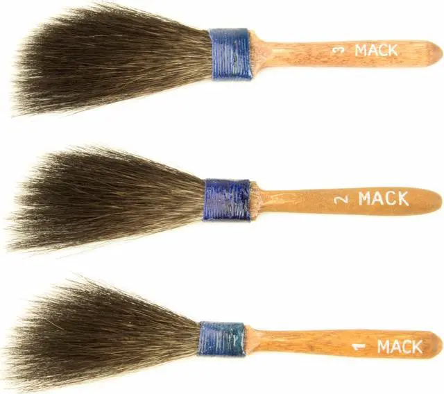 Alt view image 4 of 7 - (6) Andrew Mack Brush Sword Striping Series 10 Sizes 000-3 Pinstriping Brushes
