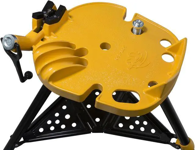 Alt view image 2 of 7 - Steel Dragon Tools® 72037 6" Portable Tripod Pipe Chain Vise Stand Model 460 12R 300 700 Compatible with RIDGID® Parts, Machines, and Accessories