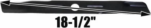 Alt view image 4 of 7 - 9 USA Mower Blades® BD19BP Low Lift Mulching Blade Replaces Black and Decker® 9054143 90541433-01 Length 18 1/2 in. Width 1 3/4 in. Thickness .150 in. Center Hole 1 in.