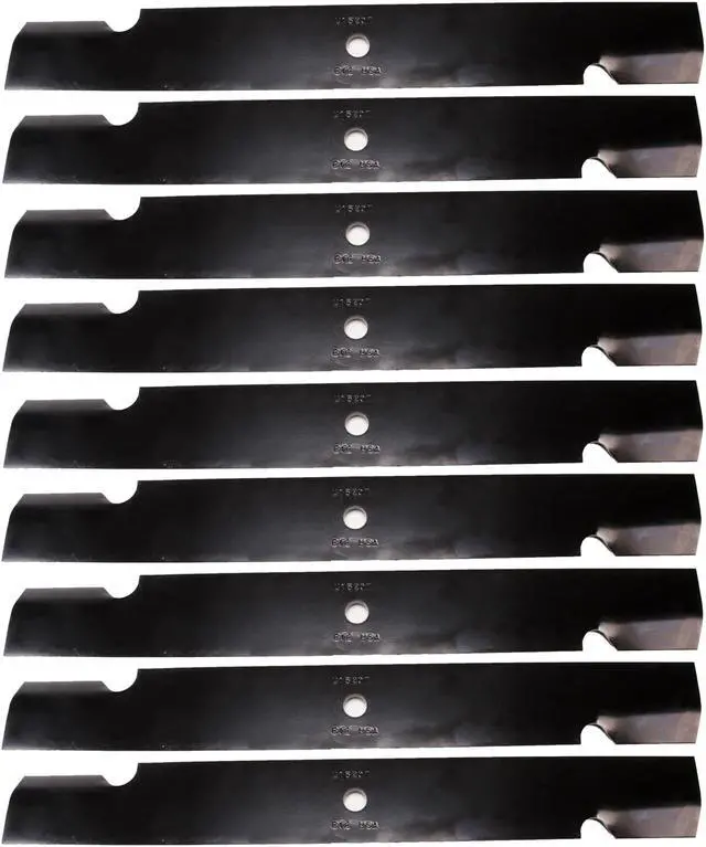 Main image of 9 USA Mower Blades U15207BP High-Lift for Exmark 103-0301 103-0301-S 103-1580-S 103-2530 1-633483 613112 613250 Length 20-1/2 in. Width 2-1/2 in. Thickness .203 in. Center Hole 5/8 in. 60 in. Deck