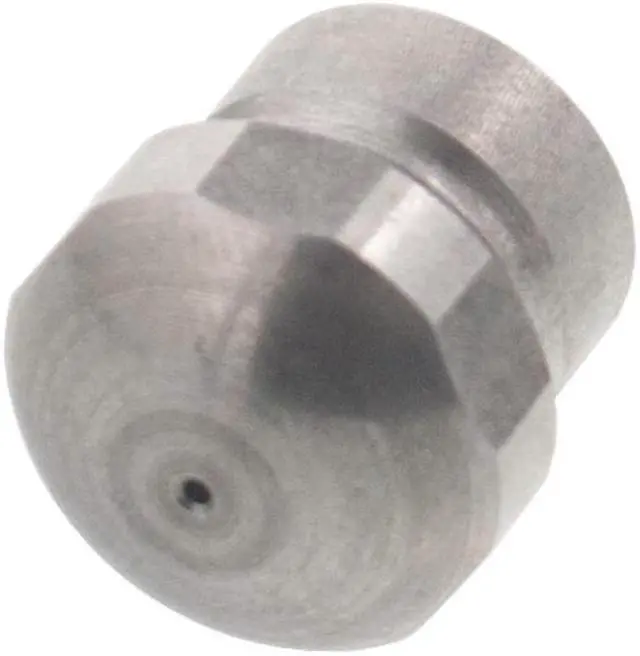 Alt view image 2 of 3 - Erie Tools Button Nose 1/8" Drain Cleaning Nozzle 5.0 Orifice 5500 PSI Stainless Steel for Sewer Pipe Water Jetter