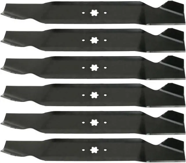 Main image of 6 USA Mower Blades® MTD616SBP High Lift for MTD 490-110-M115 742-04087 742-04087-0637 742-04126 942-0616 Length 21-3/16 in. Width 2-3/4 in. Thickness .150 in. Center Hole 6 Point Star 42 in. Deck